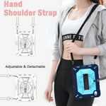For iPad (2025) / iPad 10.9 (2022) Case Kickstand PC + Silicone Tablet Cover with Shoulder Strap / Pen Holder