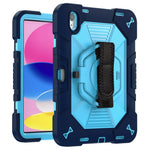 For iPad (2025) / iPad 10.9 (2022) Case Kickstand PC + Silicone Tablet Cover with Shoulder Strap / Pen Holder