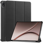 For Oppo Pad 5 Pro / OnePlus Pad 4 PU Leather Tablet Case Anti-drop Tri-Fold Stand Slim Protective Cover