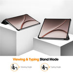 For Oppo Pad 5 Pro / OnePlus Pad 4 PU Leather Tablet Case Anti-drop Tri-Fold Stand Slim Protective Cover