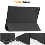 For Oppo Pad 5 Pro / OnePlus Pad 4 PU Leather Tablet Case Anti-drop Tri-Fold Stand Slim Protective Cover