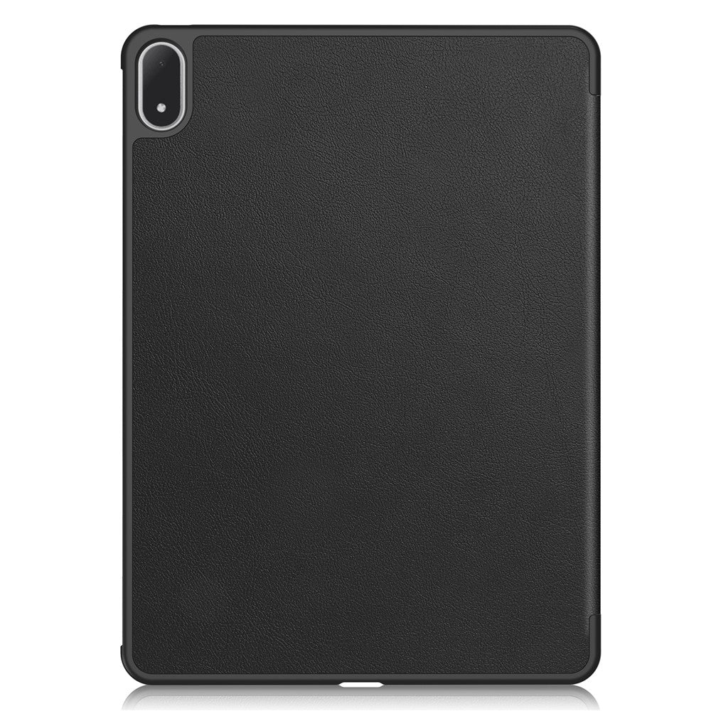 For Oppo Pad 5 Pro / OnePlus Pad 4 PU Leather Tablet Case Anti-drop Tri-Fold Stand Slim Protective Cover