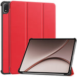 For Oppo Pad 5 Pro / OnePlus Pad 4 PU Leather Tablet Case Anti-drop Tri-Fold Stand Slim Protective Cover