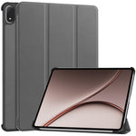 For Oppo Pad 5 Pro / OnePlus Pad 4 PU Leather Tablet Case Anti-drop Tri-Fold Stand Slim Protective Cover