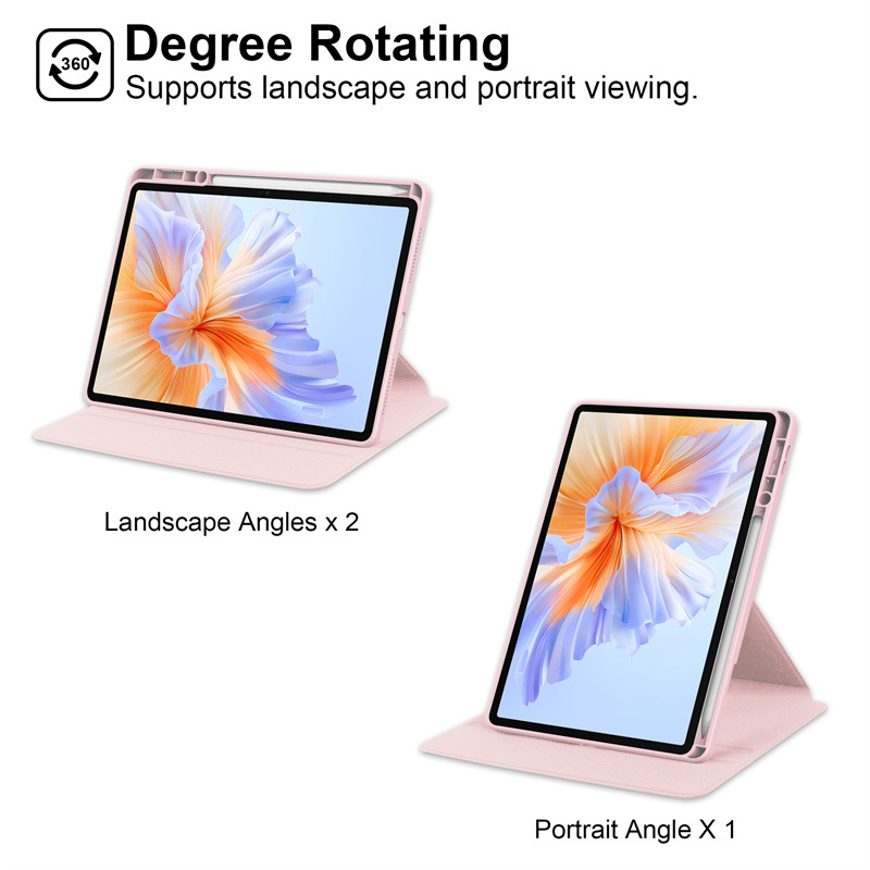 For Xiaomi Redmi Pad 2 11 Case Rotating Stand PU Leather + TPU + Acrylic with Pencil Holder