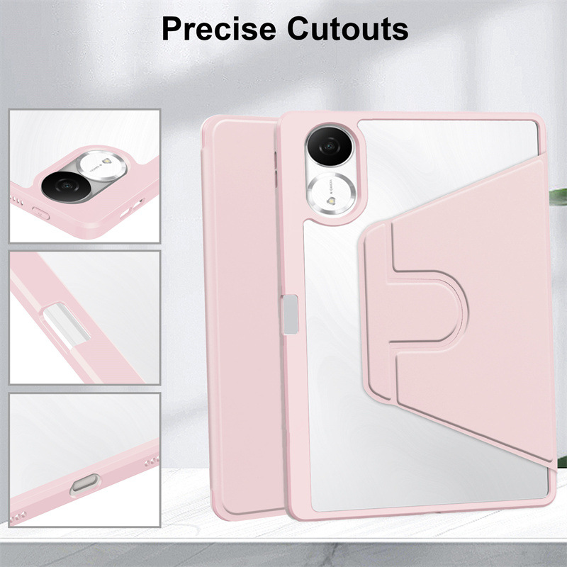 For Xiaomi Redmi Pad 2 11 Case Rotating Stand PU Leather + TPU + Acrylic with Pencil Holder