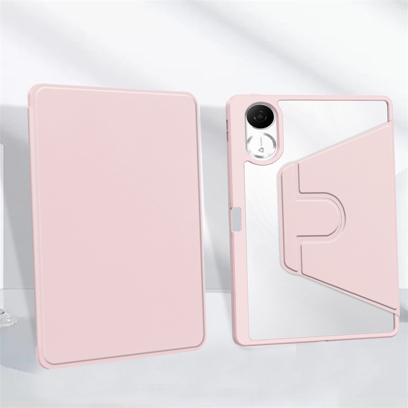 For Xiaomi Redmi Pad 2 11 Case Rotating Stand PU Leather + TPU + Acrylic with Pencil Holder