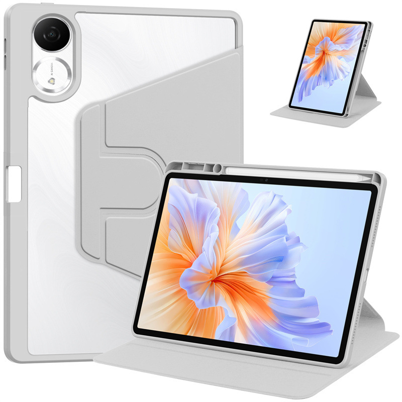 For Xiaomi Redmi Pad 2 11 Case Rotating Stand PU Leather + TPU + Acrylic with Pencil Holder