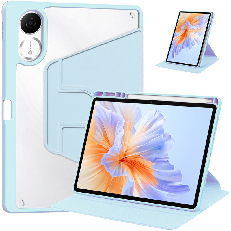 For Xiaomi Redmi Pad 2 11 Case Rotating Stand PU Leather + TPU + Acrylic with Pencil Holder