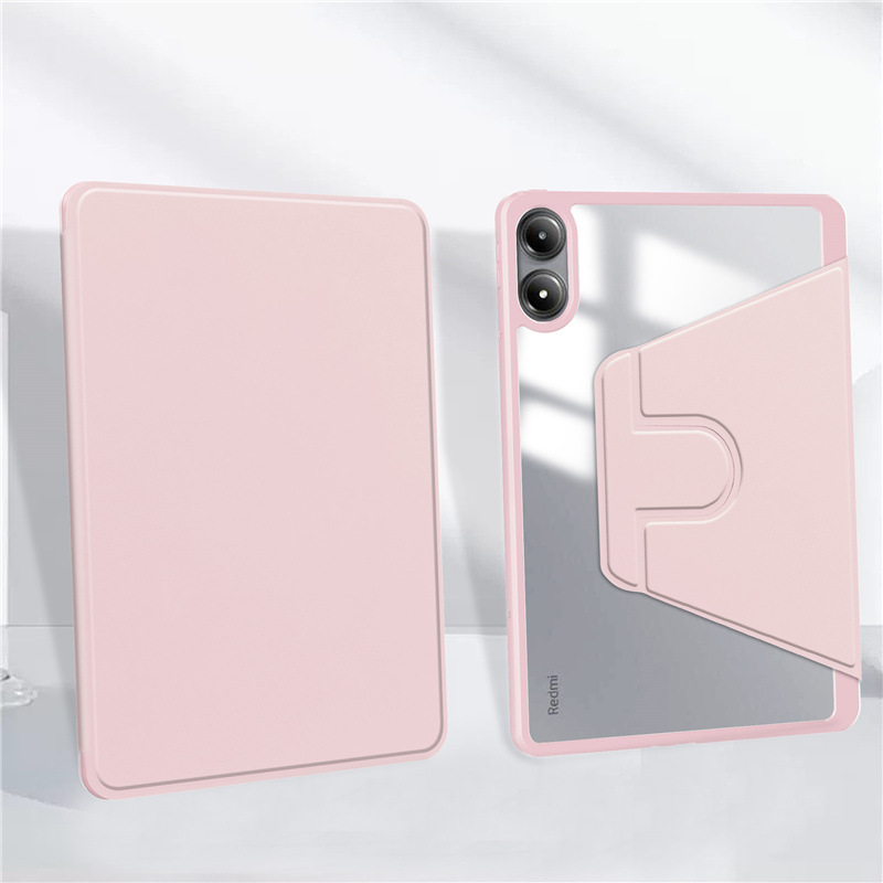 For Xiaomi Redmi Pad 2 Pro Case Rotating Stand PU Leather + TPU + Acrylic with Pencil Holder