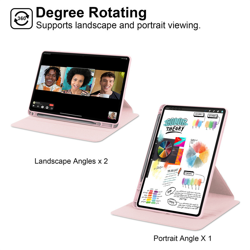 Til Honor Pad 9 Etui Roterende Stand PU Læder + TPU + Akryl med Blyantholder