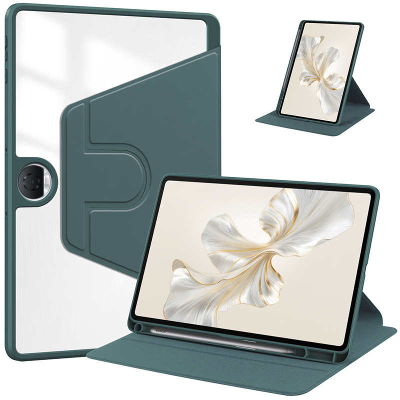 Til Honor Pad 9 Etui Roterende Stand PU Læder + TPU + Akryl med Blyantholder