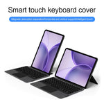 Til Oppo Pad 6 Læderetui + Bluetooth-kompatibelt Tastatur med Baggrundsbelyst Trackpad