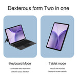 Läderfodral till Oppo Pad 6 + Bluetooth-kompatibelt tangentbord med bakgrundsbelyst styrplatta
