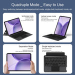 Läderfodral till Oppo Pad 6 + Bluetooth-kompatibelt tangentbord med bakgrundsbelyst styrplatta