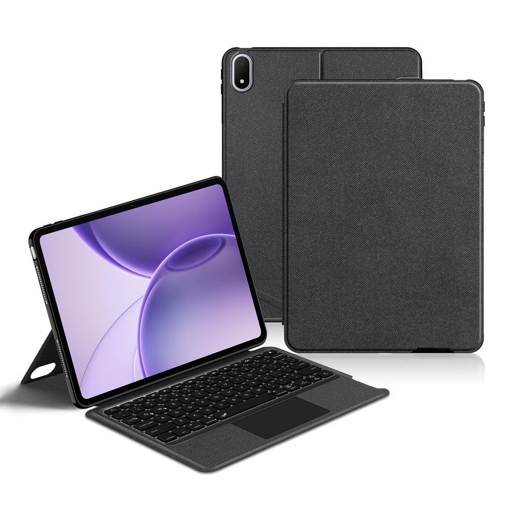 Läderfodral till Oppo Pad 6 + Bluetooth-kompatibelt tangentbord med bakgrundsbelyst styrplatta