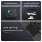 Til Oppo Pad 6 Læderetui + Bluetooth-kompatibelt Tastatur med Baggrundsbelyst Trackpad