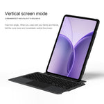 Til Oppo Pad 6 Læderetui + Bluetooth-kompatibelt Tastatur med Baggrundsbelyst Trackpad