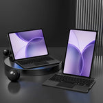Läderfodral till Oppo Pad 6 + Bluetooth-kompatibelt tangentbord med bakgrundsbelyst styrplatta
