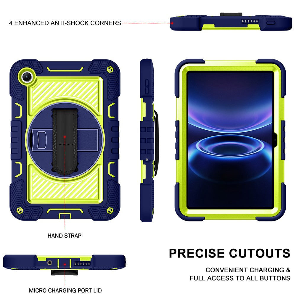For Xiaomi Redmi Pad 2 SE / Pad 2 9.7 Case Silicone + PC Kickstand Tablet Cover with Shoulder Strap