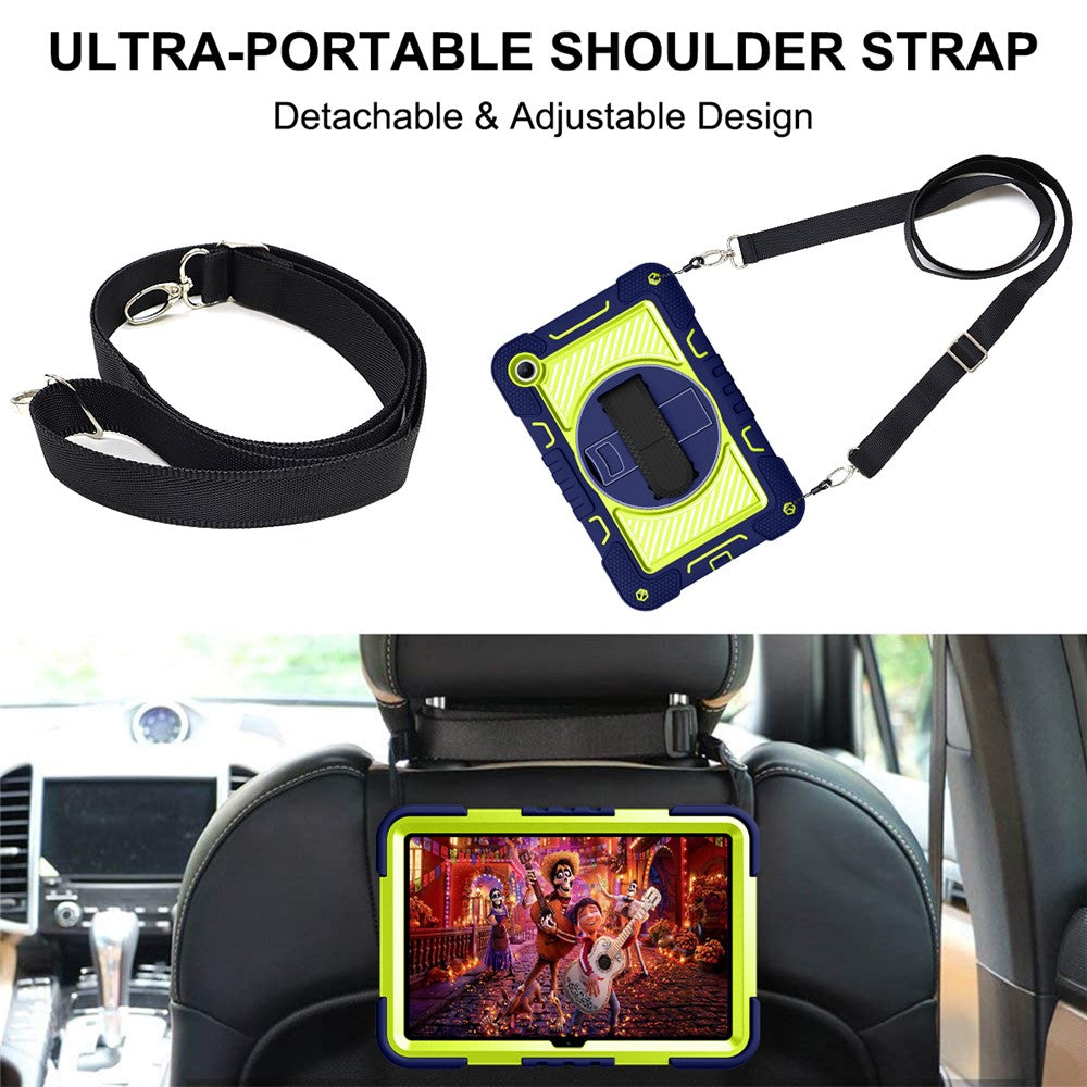 For Xiaomi Redmi Pad 2 SE / Pad 2 9.7 Case Silicone + PC Kickstand Tablet Cover with Shoulder Strap