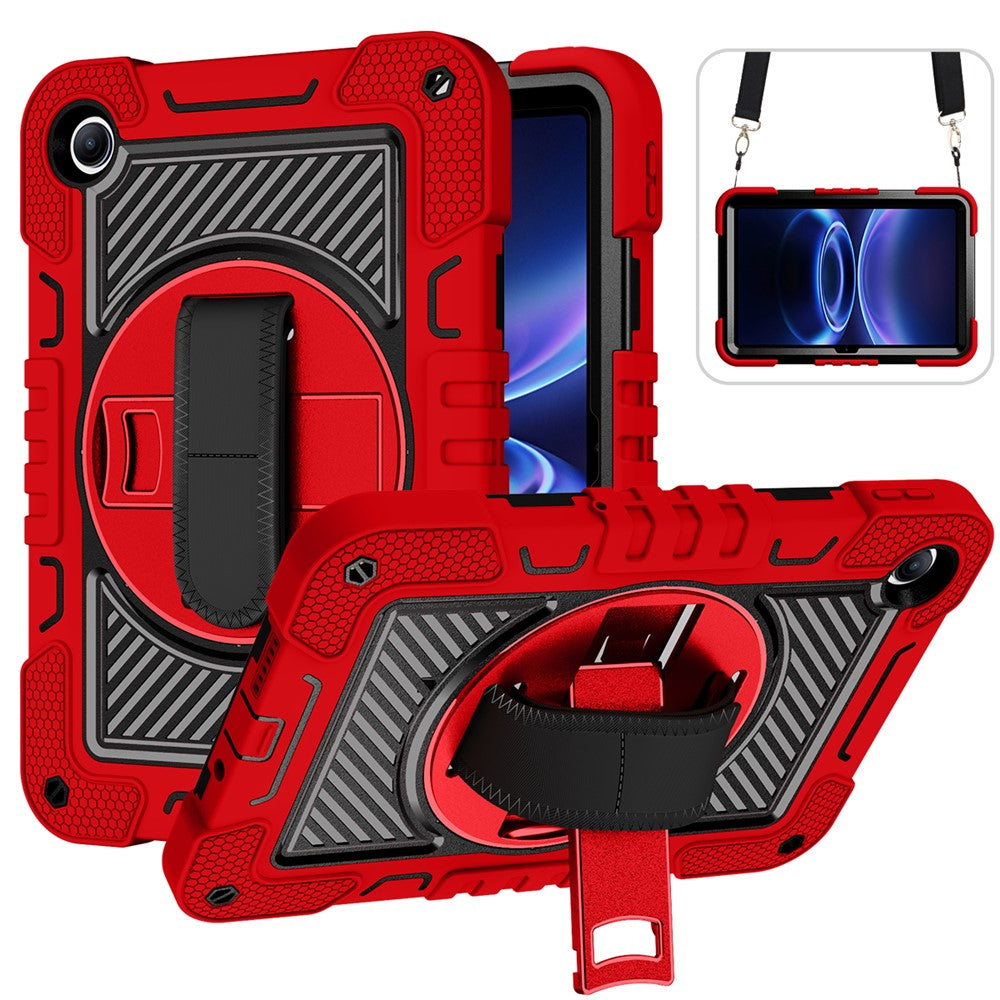 For Xiaomi Redmi Pad 2 SE / Pad 2 9.7 Case Silicone + PC Kickstand Tablet Cover with Shoulder Strap