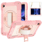 For Xiaomi Redmi Pad 2 SE / Pad 2 9.7 Case Silicone + PC Kickstand Tablet Cover with Shoulder Strap