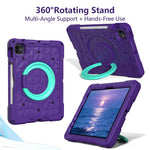 Kickstand Tablet Case For iPad Air 11 (2026) / (2025) / (2024) / iPad Pro 11 (2025) / (2024) / (2022) / (2021) / (2020) / (2018) / iPad Air (2022) / (2020) / iPad (2025) / iPad 10.9 (2022) PC + EVA Cover with Shoulder Strap