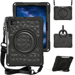 Kickstand Tablet Case For iPad Air 11 (2026) / (2025) / (2024) / iPad Pro 11 (2025) / (2024) / (2022) / (2021) / (2020) / (2018) / iPad Air (2022) / (2020) / iPad (2025) / iPad 10.9 (2022) PC + EVA Cover with Shoulder Strap
