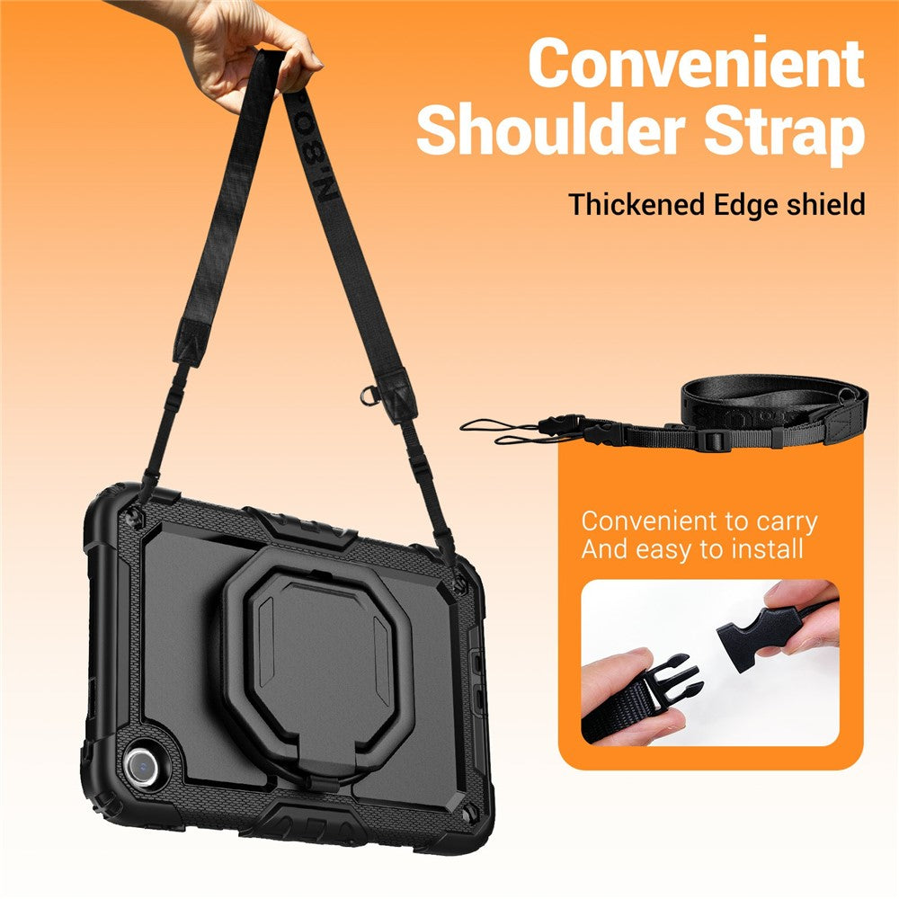For Xiaomi Redmi Pad 2 9.7 Kickstand Case PC + Silicone Tablet Cover with Shoulder Strap