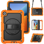 For Xiaomi Redmi Pad 2 9.7 Case Hand Strap Kickstand PC + Silicone Tablet Cover with PET Film and Shoulder Strap