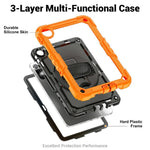 For Xiaomi Redmi Pad 2 9.7 Case Hand Strap Kickstand PC + Silicone Tablet Cover with PET Film and Shoulder Strap