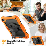 For Xiaomi Redmi Pad 2 9.7 Case Hand Strap Kickstand PC + Silicone Tablet Cover with PET Film and Shoulder Strap
