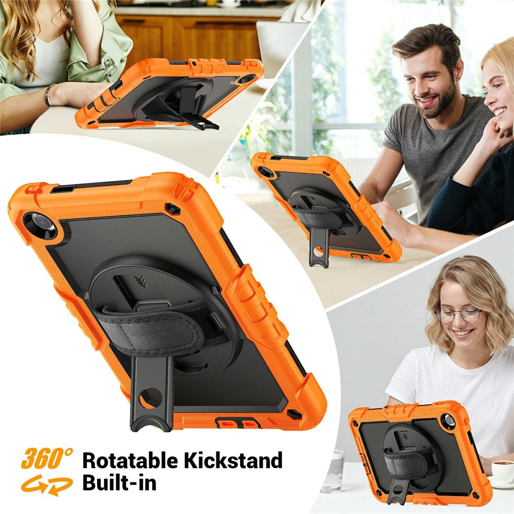 For Xiaomi Redmi Pad 2 9.7 Case Hand Strap Kickstand PC + Silicone Tablet Cover with PET Film and Shoulder Strap
