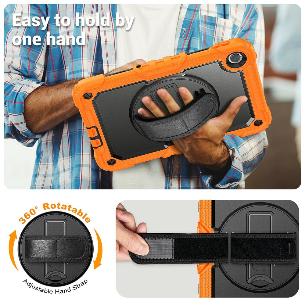 For Xiaomi Redmi Pad 2 9.7 Case Hand Strap Kickstand PC + Silicone Tablet Cover with PET Film and Shoulder Strap