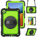 For Xiaomi Redmi Pad 2 9.7 Case Hand Strap Kickstand PC + Silicone Tablet Cover with PET Film and Shoulder Strap