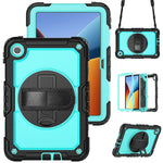 For Xiaomi Redmi Pad 2 9.7 Case Hand Strap Kickstand PC + Silicone Tablet Cover with PET Film and Shoulder Strap