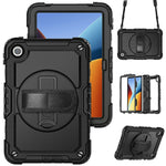 For Xiaomi Redmi Pad 2 9.7 Case Hand Strap Kickstand PC + Silicone Tablet Cover with PET Film and Shoulder Strap