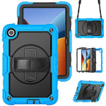 For Xiaomi Redmi Pad 2 9.7 Case Hand Strap Kickstand PC + Silicone Tablet Cover with PET Film and Shoulder Strap