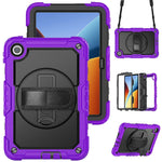 For Xiaomi Redmi Pad 2 9.7 Case Hand Strap Kickstand PC + Silicone Tablet Cover with PET Film and Shoulder Strap