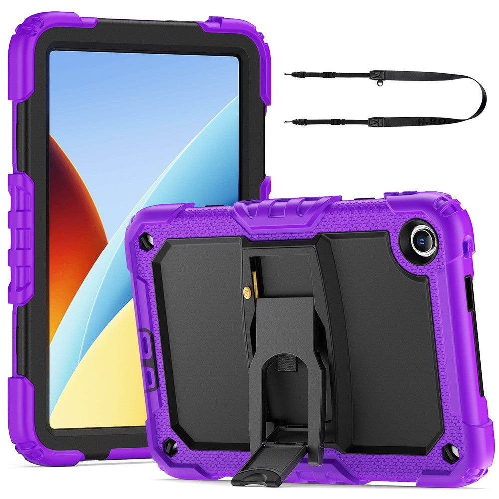 For Xiaomi Redmi Pad 2 9.7 Case with Shoulder Strap Kickstand PC + Silicone Shockproof Tablet Cover