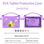EVA Case For Xiaomi Redmi Pad 2 SE / Redmi Pad 2 9.7 Bee Style Kickstand Tablet Cover with Carry Handle