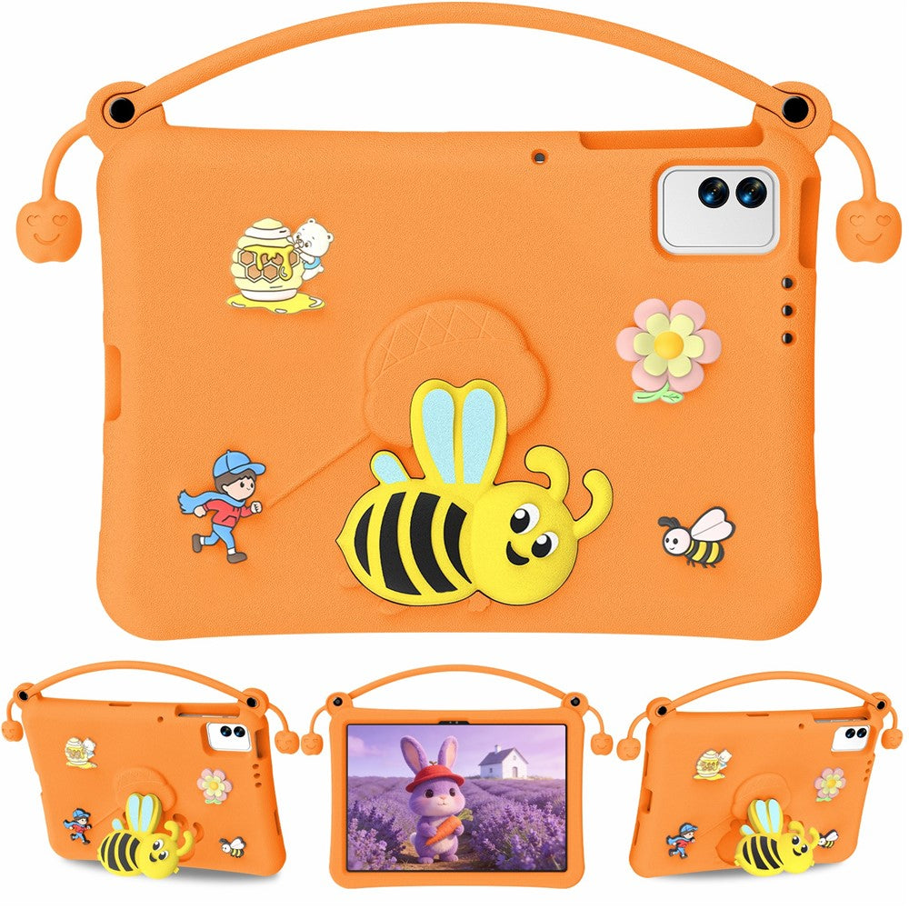 EVA-etui til Honor Pad X9 / X8a / X8b / Infinix XPAD 30E / TECNO Megapad 11 "Bee Style" tabletcover med bærehåndtag og støttefod