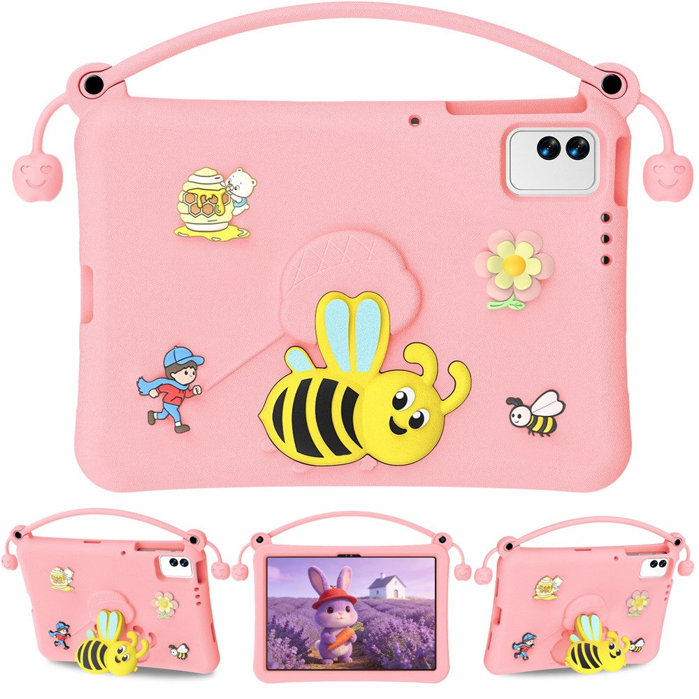 EVA-etui til Honor Pad X9 / X8a / X8b / Infinix XPAD 30E / TECNO Megapad 11 "Bee Style" tabletcover med bærehåndtag og støttefod