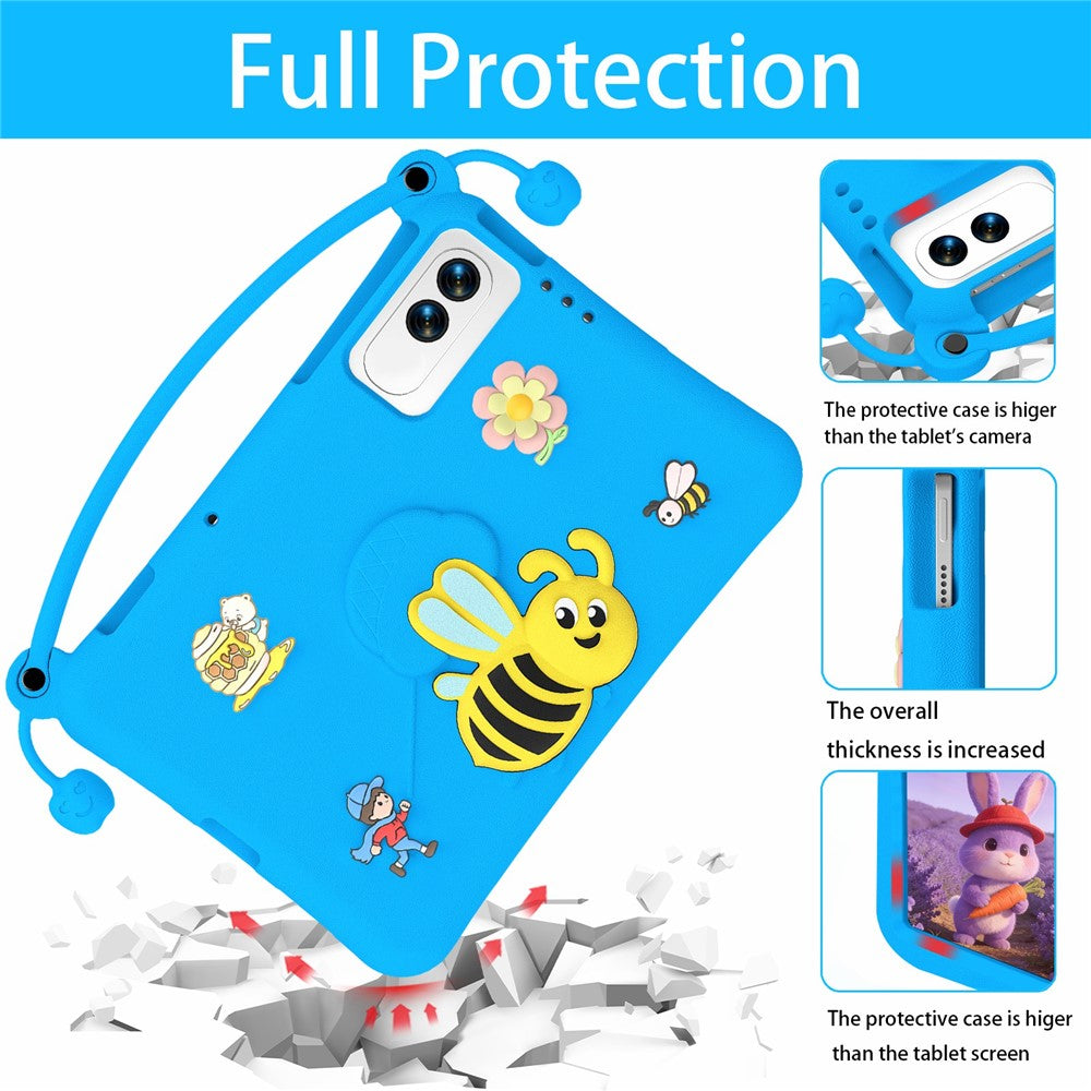 For Lenovo Yoga Tab 11.1 / TECNO Megapad SE EVA Case Bee Style Kickstand Tablet Cover with Carry Handle