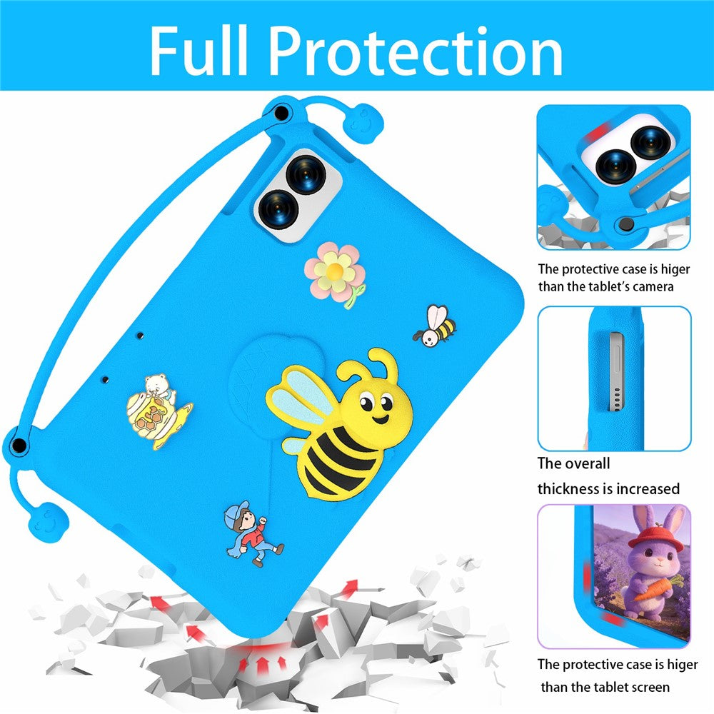 EVA Case For Xiaomi Redmi Pad Pro / Pad Pro 5G / Pad 2 Pro / Poco Pad M1 / Lenovo Idea Tab Plus / Honor Pad 10 , Bee Style Kickstand Tablet Cover with Carry Handle