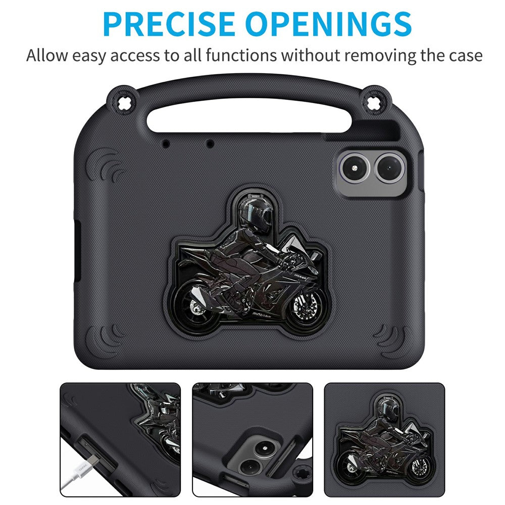 Tablet Case for Xiaomi Redmi Pad Pro / Pad Pro 5G / Pad 2 Pro / Poco Pad M1 / Lenovo Idea Tab Plus / Honor Pad 10 , Motorcycle Kickstand Shockproof Cover with Handle