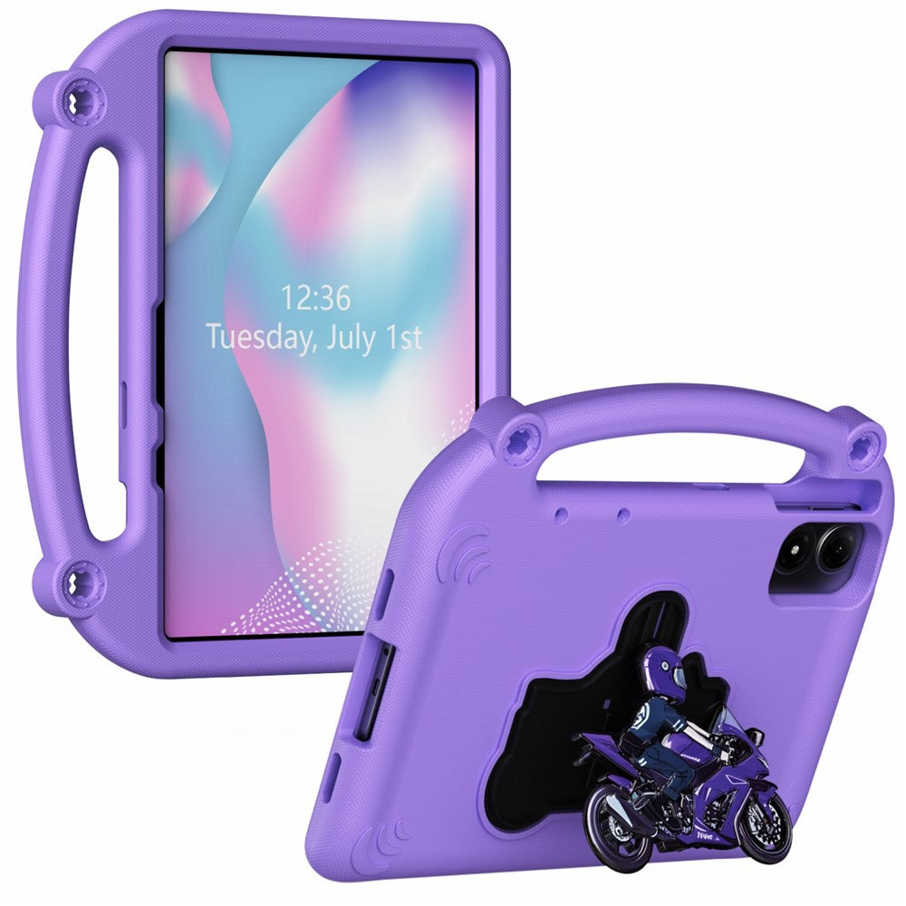 Tablet Case for Xiaomi Redmi Pad Pro / Pad Pro 5G / Pad 2 Pro / Poco Pad M1 / Lenovo Idea Tab Plus / Honor Pad 10 , Motorcycle Kickstand Shockproof Cover with Handle