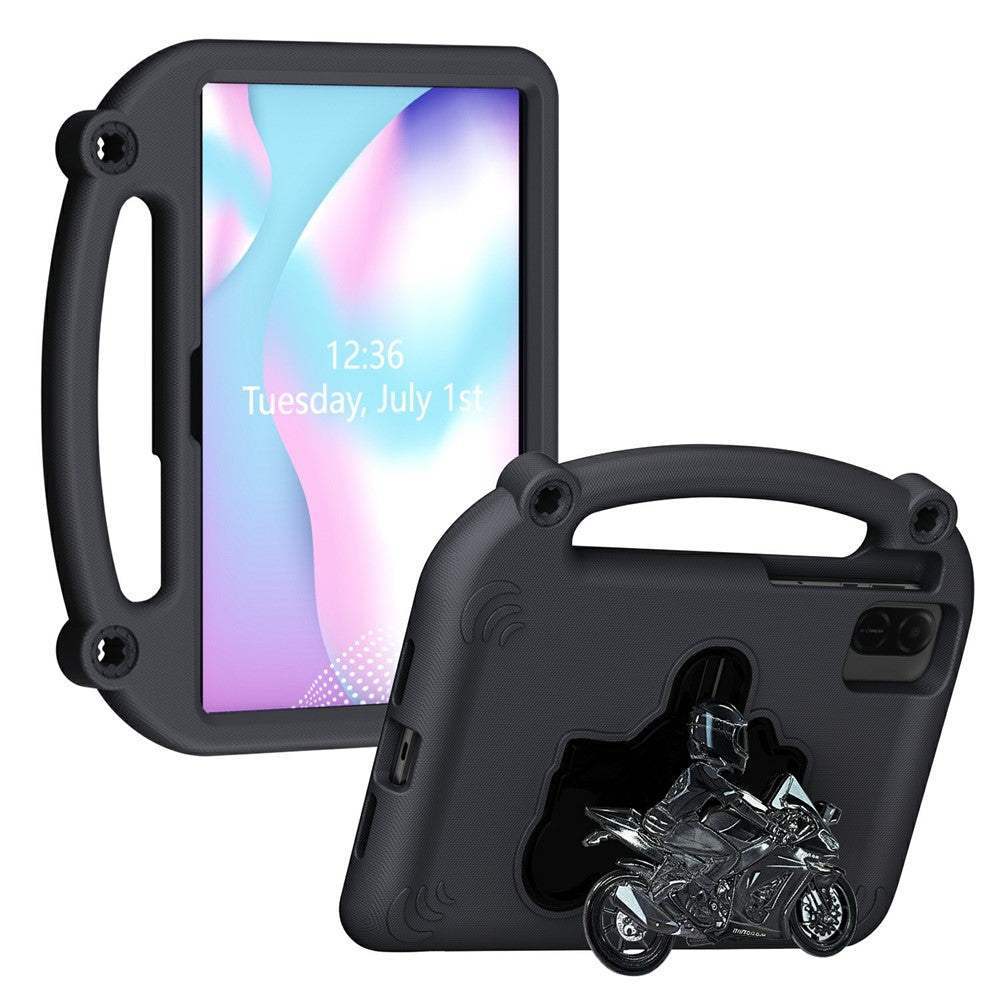 Tabletcover til Honor Pad X10 Pro / X9 / X9a / X8 Pro / X8a / X8b, stødsikkert cover med motorcykelstøtteben og håndtag