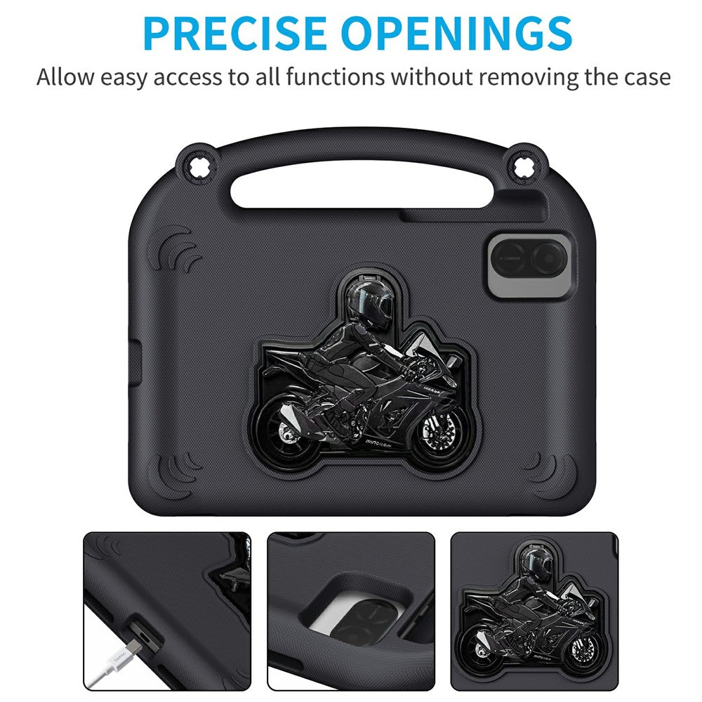 Tabletcover til Honor Pad X10 Pro / X9 / X9a / X8 Pro / X8a / X8b, stødsikkert cover med motorcykelstøtteben og håndtag